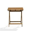 East West Furniture 3-Piece Outdoor Bistro Set in Natural Oil