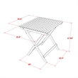 East West Furniture 3-Piece Outdoor Bistro Set in Natural Oil