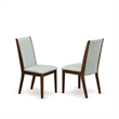 East West Furniture 3-Piece Dining Table Set  in Antique Walnut/Gray