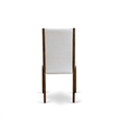 East West Furniture 3-Piece Dining Table Set  in Antique Walnut/Gray