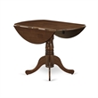 East West Furniture 3-Piece Dining Table Set  in Antique Walnut/Gray