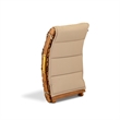 East West Furniture Patio Chaise Lounge in Natural Oil/Light Brown Cushion