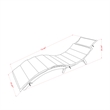 East West Furniture Patio Chaise Lounge in Natural Oil/Light Brown Cushion