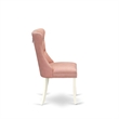 East West Furniture Faux Leather Parson Dining Chair in Beige Red (Set of 2)
