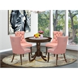 East West Furniture 5-Piece Dinette Set in Antique Walnut/Beige Red