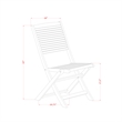 East West Furniture 7-Piece Patio Dining Set in Natural Oil