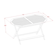 East West Furniture 7-Piece Patio Dining Set in Natural Oil