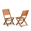 East West Furniture 7-Piece Patio Dining Set in Natural Oil