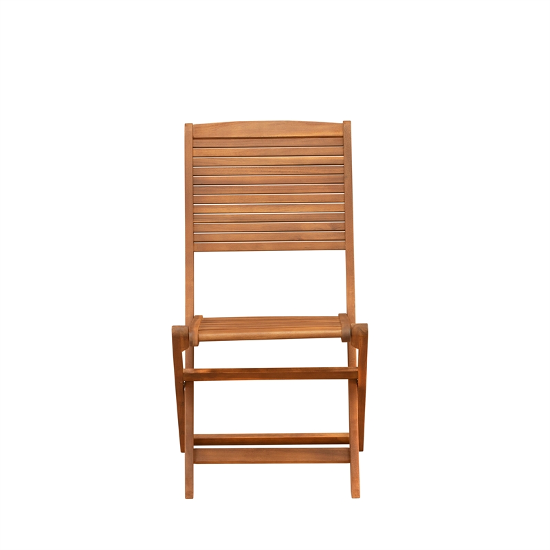 East West Furniture 7-Piece Patio Dining Set in Natural Oil
