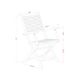 East West Furniture 7-Piece Patio Dining Set in Natural Oil