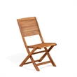 East West Furniture 3-Piece Outdoor Bistro Set in Natural Oil