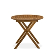 East West Furniture 3-Piece Outdoor Bistro Set in Natural Oil