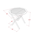 East West Furniture 3-Piece Patio Bistro Sets Outdoor Set in Natural Oil
