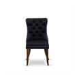 East West Furniture 3-Piece Dining Set in Antique Walnut/Black