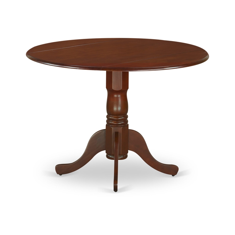 East West Furniture 5-Piece Kitchen Table Set in Mahogany/Light Beige