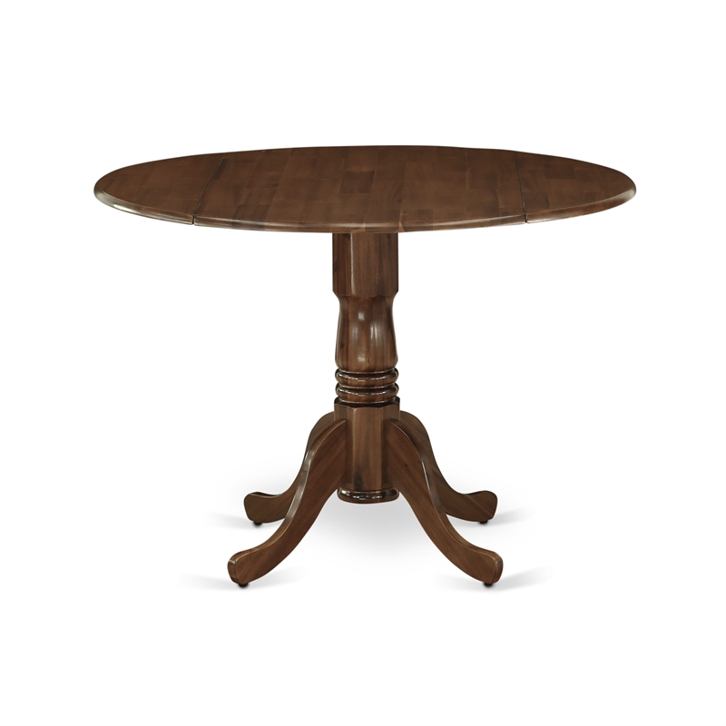 East West Furniture 3-Piece Kitchen Table Set in Antique Walnut/Light Gray