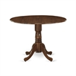 East West Furniture 3-Piece Kitchen Table Set in Antique Walnut/Light Gray