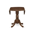 East West Furniture 3-Piece Kitchen Table Set in Antique Walnut/Light Gray