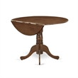 East West Furniture 3-Piece Kitchen Table Set in Antique Walnut/Light Gray