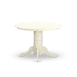 East West Furniture 3-Piece Kitchen Table Set in Linen White/Light Beige