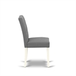 East West Furniture 5-Piece Dining Table Set in Linen White/Platinum Gray