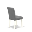 East West Furniture 5-Piece Dining Table Set in Linen White/Platinum Gray