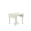 East West Furniture 5-Piece Dining Table Set in Linen White/Willow Green