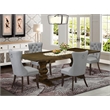 East West Furniture 5-Piece Dining Table Set in Light Gray/Distressed Jacobean