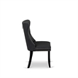 East West Furniture 5-Piece Dining Set in Black/Dark Gray