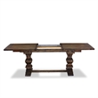 East West Furniture 9-Piece Dinette Set in Distressed Jacobean/Platinum Gray