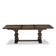 East West Furniture 9-Piece Dinette Set in Distressed Jacobean/Platinum Gray