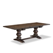 East West Furniture 9-Piece Dinette Set in Distressed Jacobean/Platinum Gray