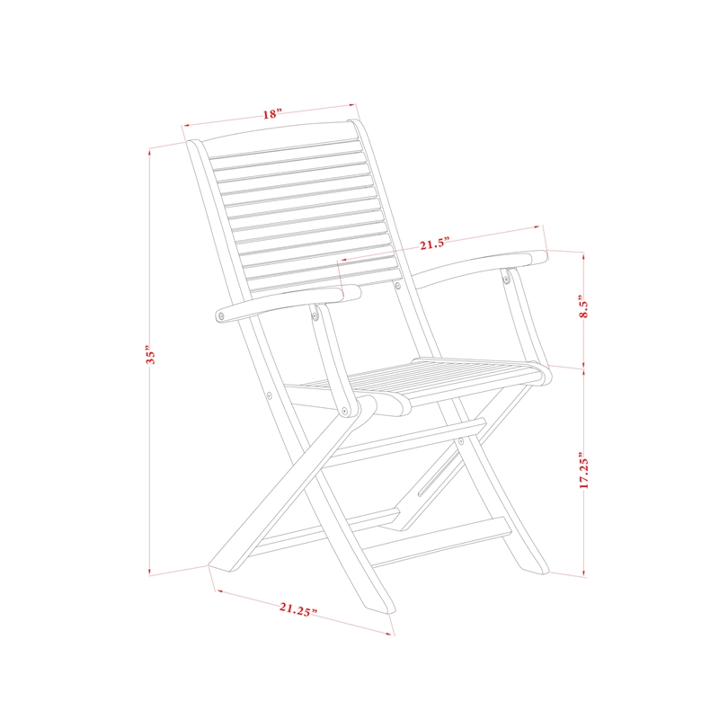 East West Furniture 5-Piece Patio Bistro Dining Set in Natural Oil
