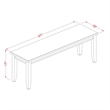 East West Furniture 6-Piece Dining Table Set in Black/Navy Blue