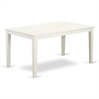 East West Furniture 6-Piece Kitchen Table Set in Linen White/Light Beige