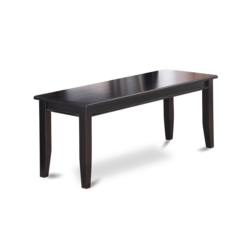 East West Furniture 6-Piece Modern Dining Table Set in Black/Dark Gray
