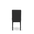 East West Furniture 6-Piece Modern Dining Table Set in Black/Dark Gray