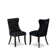 East West Furniture 5-Piece Kitchen Table Set in Distressed Jacobean/Black