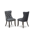 East West Furniture 5-Piece Dining Room Set in Distressed Jacobean/Platinum Gray