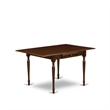 East West Furniture 5-Piece Kitchen Table Set in Mahogany/Light Beige