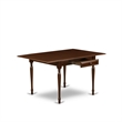 East West Furniture 5-Piece Kitchen Table Set in Mahogany/Light Beige