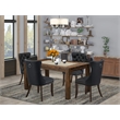 East West Furniture 5-Piece Dining Table Set in Distressed Jacobean/Dark Gray