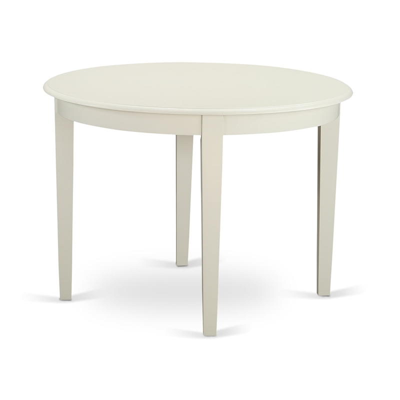 East West Furniture 5-Piece Kitchen Table Set in Linen White/Light Beige