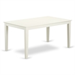 East West Furniture 5-Piece Kitchen Table Set in Linen White/Black