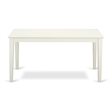East West Furniture 5-Piece Kitchen Table Set in Linen White/Black