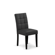 East West Furniture 5-Piece Dining Table Set  in Black/Dark Gray