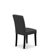 East West Furniture 5-Piece Dinette Set in Black/Dark Gray