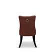 East West Furniture 7-Piece Dining Table Set  in Black/Burgundy