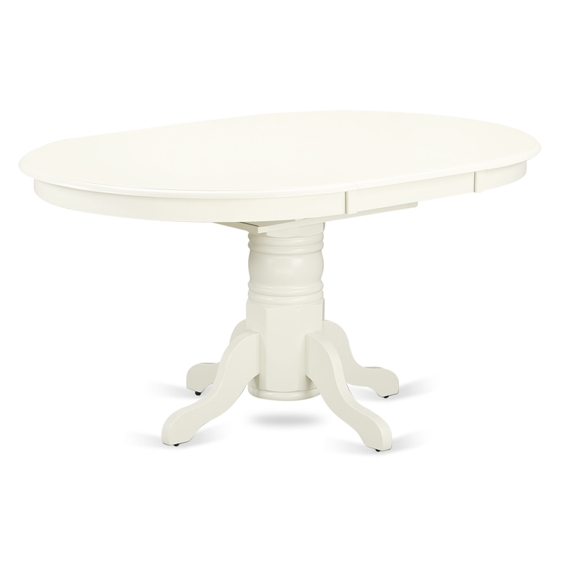East West Furniture 5-Piece Kitchen Table Set in Linen White/Light Beige