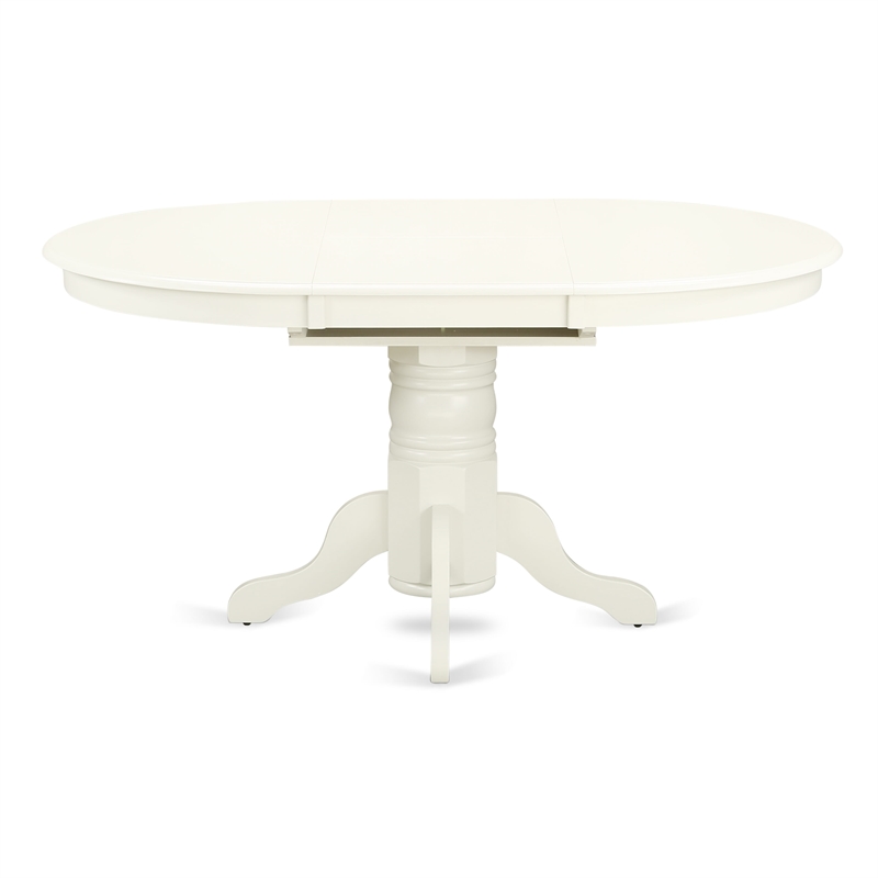 East West Furniture 5-Piece Kitchen Table Set in Linen White/Light Beige